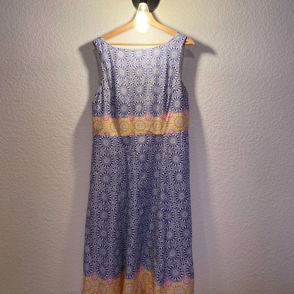 Boden Boat Neck Sleeveless Cotton Casual Dress
